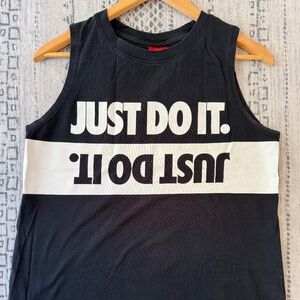 Nike Tops | Nike "Just Do It" Womens Tank!! | Color: Black/White | Size: M